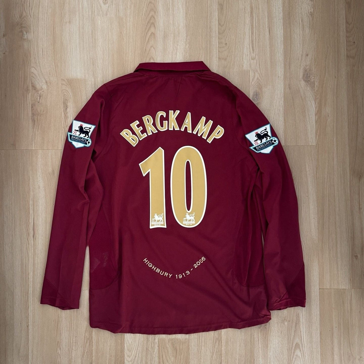 Arsenal 2005/06 Bergkamp #10 Highbury Jersey – Long Sleeve Retro Home Shirt
