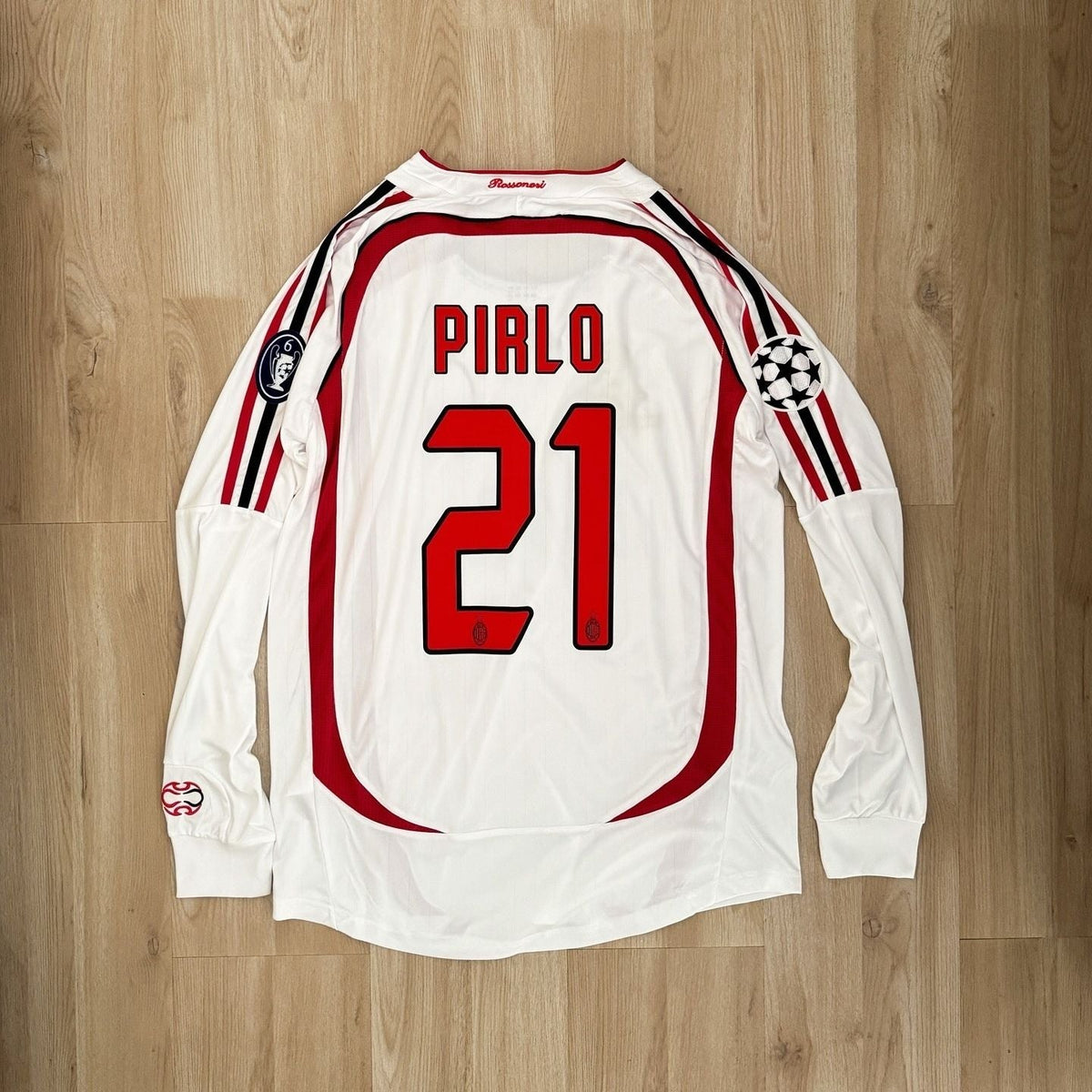 AC Milan 2006/07 Pirlo #21 Away Jersey – Long Sleeve UCL Shirt